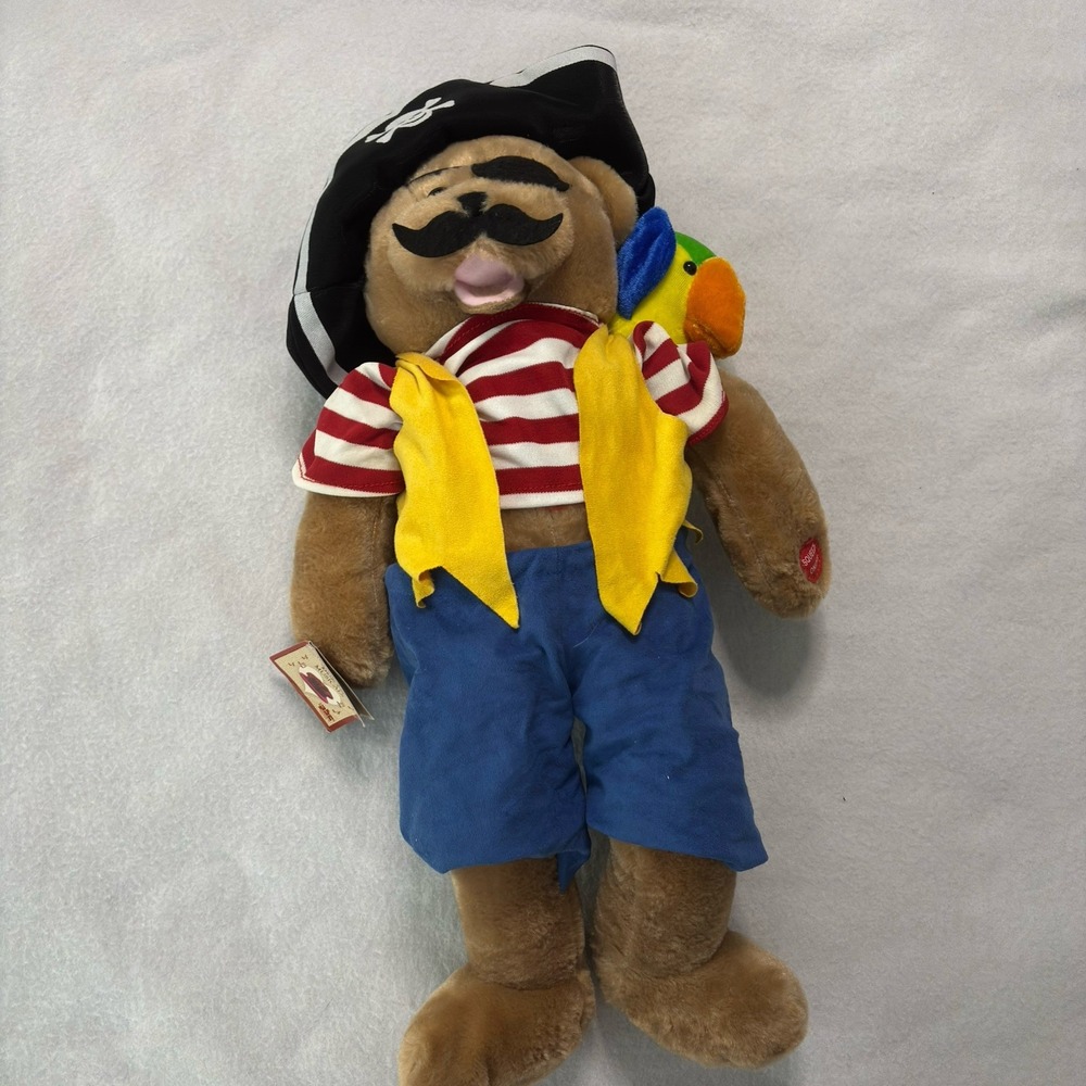 Chantilly Lane Singing Pirate Plush & Parrot SINGS Hot Hot Hot - Doesn't  Works